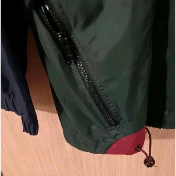 Jansport Vtg 90s Sz Large Nylon Color Block Stow-Away Pocket Windbreaker Hooded - Picture 8 of 10